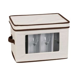 household essential window stemware flute chest